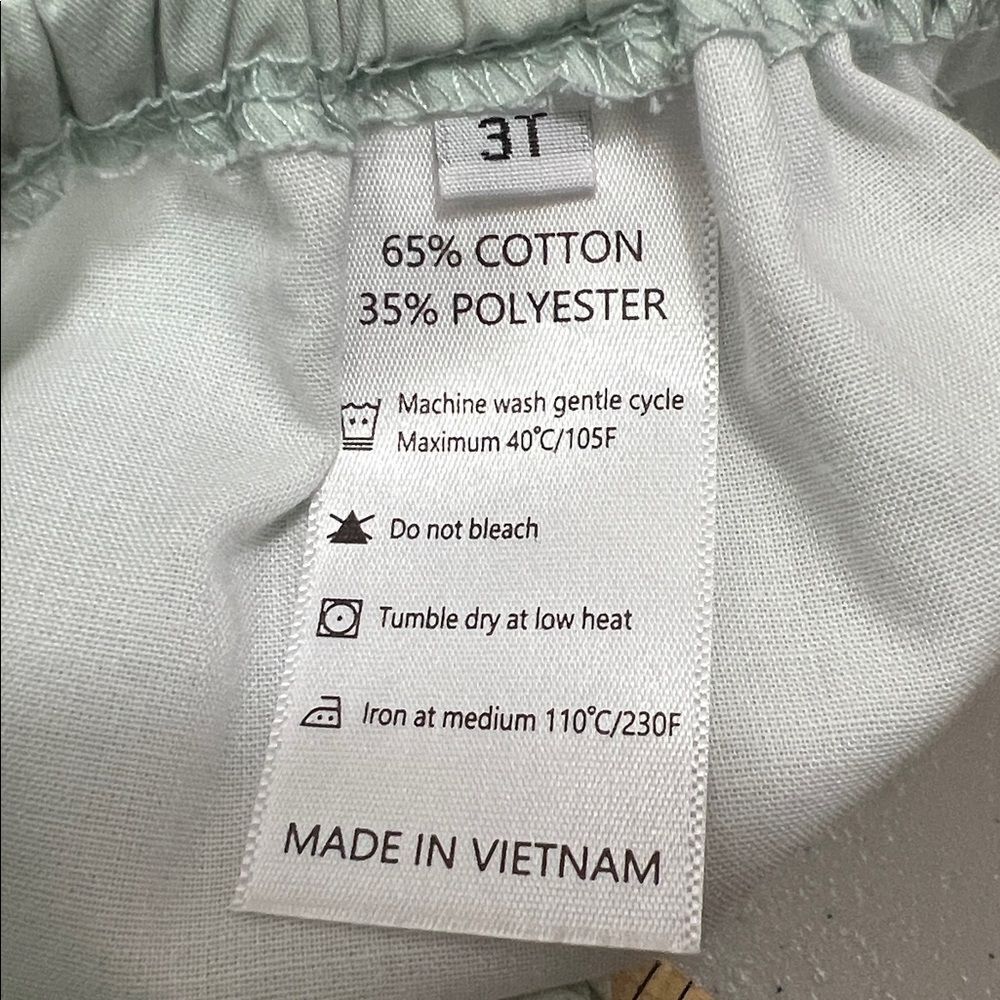 Busy Bees Smocks sage green puff sleeve dress with matching diaper cover size 3T - Picture 12 of 16